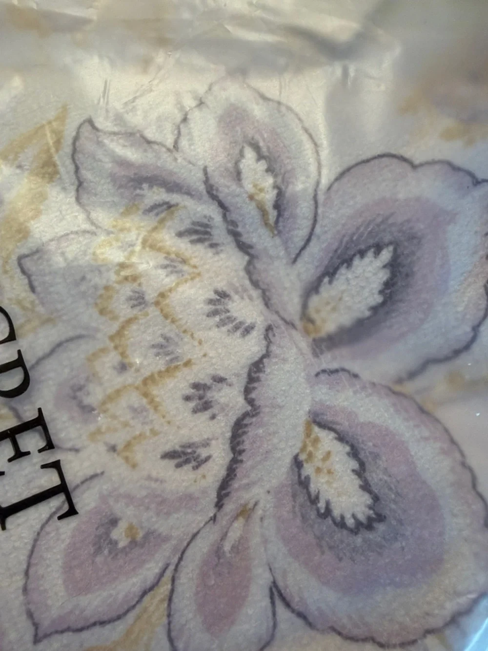 Victoria's Secret Lavender & Gold Floral Backpack and towel set